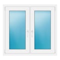 Zweiflügeliges Fenster 110x104 cm Weiß