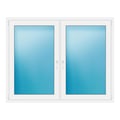 Zweiflügeliges Fenster 167x132 cm Weiß