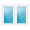Zweiflügeliges Fenster 135x109 cm Weiß