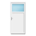 Nebeneingangstür 110x226 cm Weiß 1/3 Glas