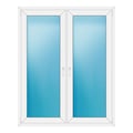 Zweiflügeliges Fenster 138x170 cm Weiß