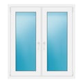 Zweiflügeliges Fenster 110x122 cm Weiß