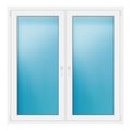 Zweiflügeliges Fenster 150x152 cm Weiß