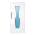 Aluminium Haustür 100x203 cm Verkehrsweiß RAL 9016 Prezo Top 01 
