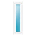 Festverglasung 30x104 cm Weiß