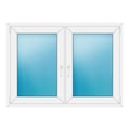 Zweiflügeliges Fenster 138x100 cm Weiß
