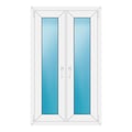 Zweiflügeliges Fenster 82x138 cm Weiß