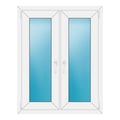 Zweiflügeliges Fenster 90x114 cm Weiß
