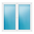 Zweiflügeliges Fenster 182x176 cm Weiß