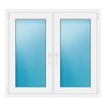 Zweiflügeliges Fenster 120x111 cm Weiß