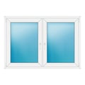 Zweiflügeliges Fenster 156x108 cm Weiß