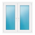 Zweiflügeliges Fenster 110x115 cm Weiß