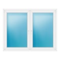 Zweiflügeliges Fenster 176x138 cm Weiß