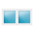 Zweiflügeliges Fenster 183x100 cm Weiß
