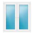 Zweiflügeliges Fenster 118x129 cm Weiß