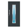 Aluminium Haustür 93,5x197,5 cm Anthrazitgrau RAL 7016 Prezo Top 01 