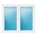 Zweiflügeliges Fenster 162x140 cm Weiß