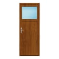 Nebeneingangstür 85,5x224 cm Golden Oak genarbt 1/3 Glas