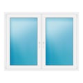 Zweiflügeliges Fenster 164x130 cm Weiß