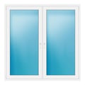 Zweiflügeliges Fenster 175x175,8 cm Weiß