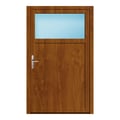Nebeneingangstür 118x190 cm Golden Oak genarbt 1/3 Glas