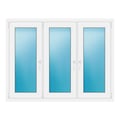 Dreiflügeliges Fenster 154x118 cm Weiß