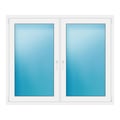Zweiflügeliges Fenster 160x133 cm Weiß