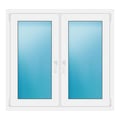 Zweiflügeliges Fenster 117x110 cm Weiß