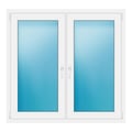 Zweiflügeliges Fenster 136x130 cm Weiß