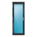 Nebeneingangstür 80x220 cm Anthrazit genarbt Vollglas