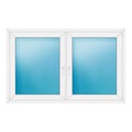 Zweiflügeliges Fenster 172x108 cm Weiß