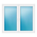 Zweiflügeliges Fenster 170x150 cm Weiß