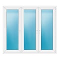 Dreiflügeliges Fenster 180x160 cm Weiß