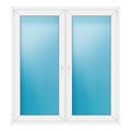 Zweiflügeliges Fenster 150x162 cm Weiß