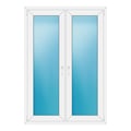 Zweiflügeliges Fenster 116x166 cm Weiß