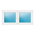 Zweiflügeliges Fenster 160x76 cm Weiß