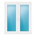 Zweiflügeliges Fenster 116,5x137,8 cm Weiß