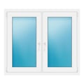 Zweiflügeliges Fenster 120x105 cm Weiß
