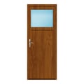 Nebeneingangstür 88x224 cm Golden Oak genarbt 1/3 Glas