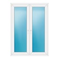 Zweiflügeliges Fenster 124x172 cm Weiß