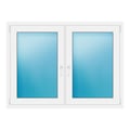 Zweiflügeliges Fenster 143x106 cm Weiß