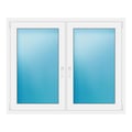 Zweiflügeliges Fenster 146x118 cm Weiß