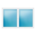 Zweiflügeliges Fenster 266x170 cm Weiß