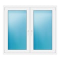 Zweiflügeliges Fenster 140,5x128 cm Weiß