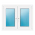Zweiflügeliges Fenster 100x82 cm Weiß