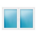 Zweiflügeliges Fenster 187x130 cm Weiß