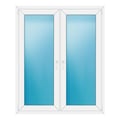 Zweiflügeliges Fenster 130x158 cm Weiß