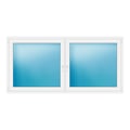 Zweiflügeliges Fenster 226x110 cm Weiß