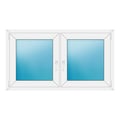 Zweiflügeliges Fenster 138x78 cm Weiß