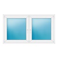 Zweiflügeliges Fenster 166x94 cm Weiß